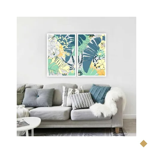 Quadros Composição 40 45X30Cm Moldura Branca