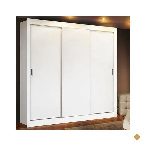 Guarda-Roupa Casal Madesa Mônaco 3 Portas de Correr/ Branco