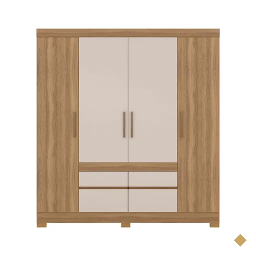 Guarda Roupa Demobile Bilbao 4 Portas 4 Gavetas 79CB