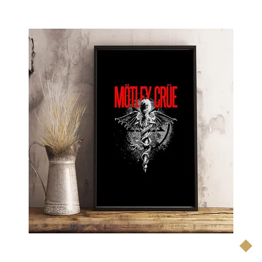Quadro Logo Banda Motley Crue Rock N Roll Álbum Pronto A4