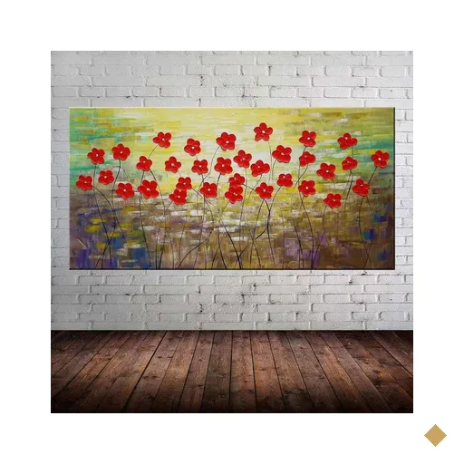 Quadro Pintura Tela Arvores e Flores Modernas Em Altos Relevos 2102: 100cm (A)…