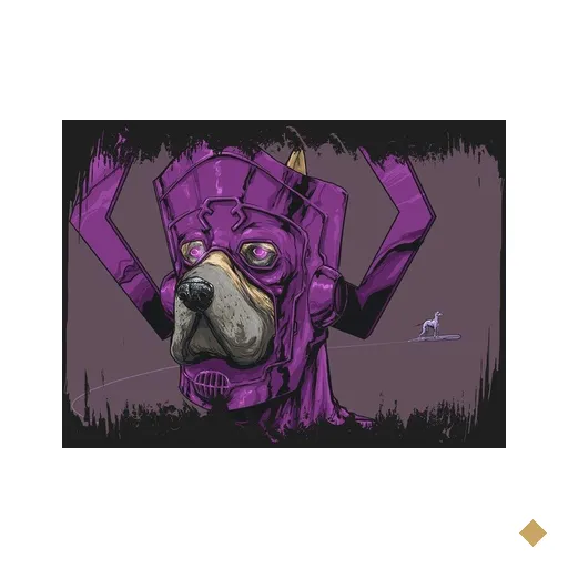 Quadro em Lona Galactus Dog Tamanho:60x90cm