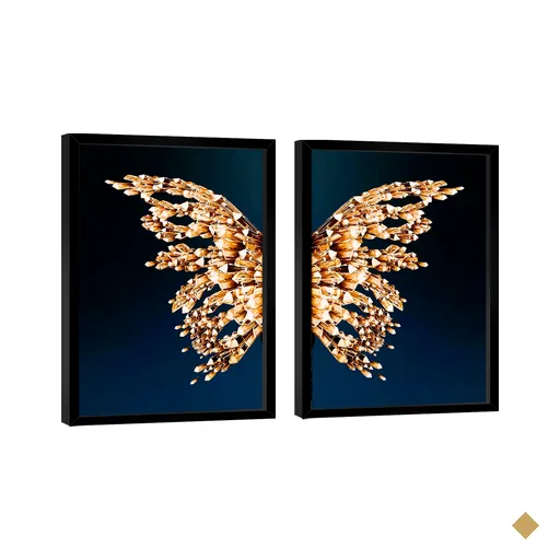 Quadro Dupla Asa de Borboleta -- BR ARTES