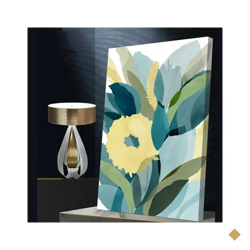 Quadro Flor Abstrata Moderna:150x100/BRANCA