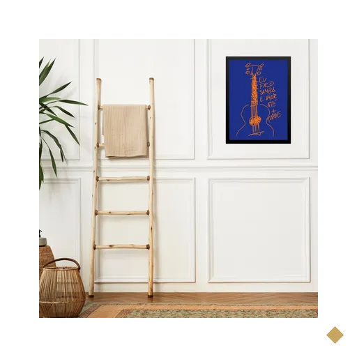 Quadro Decorativo Samba e Amor 45x34cm:moldura Preta
