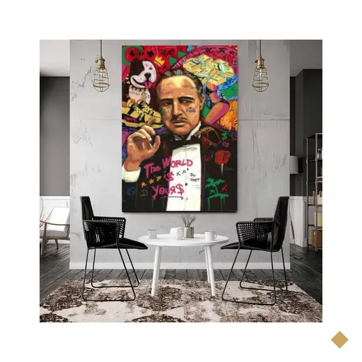 Quadro Decorativo Poderoso Chefão:60x40 cm/BORDA INFINITA