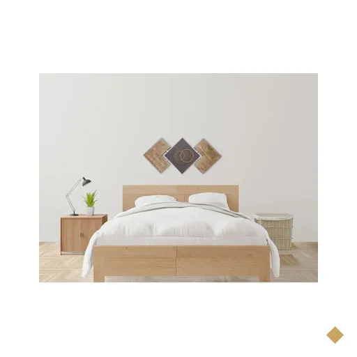 Quadro Decorativos Para Quarto Arte Abstrata Marrom 60X120