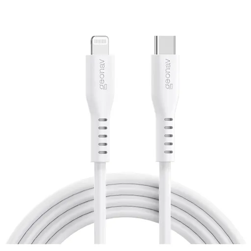 Cabo USB-C para Lightning Geonav Branco - ESLICSWT