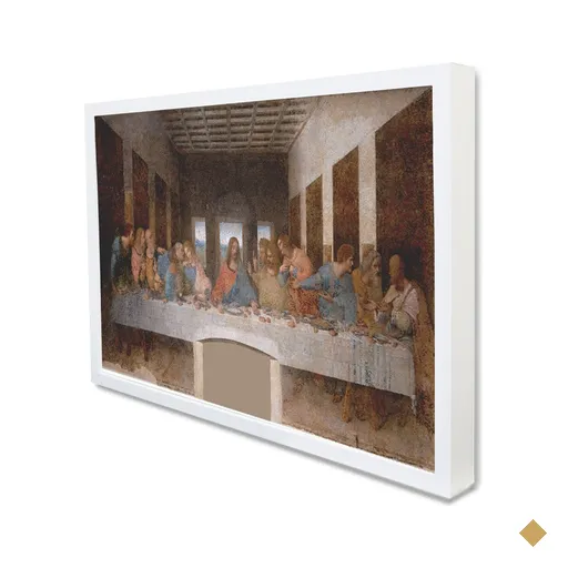 Quadro Decorativo Caixa a Última Ceia - Leonardo da Vinci  Tacolado Moldura…
