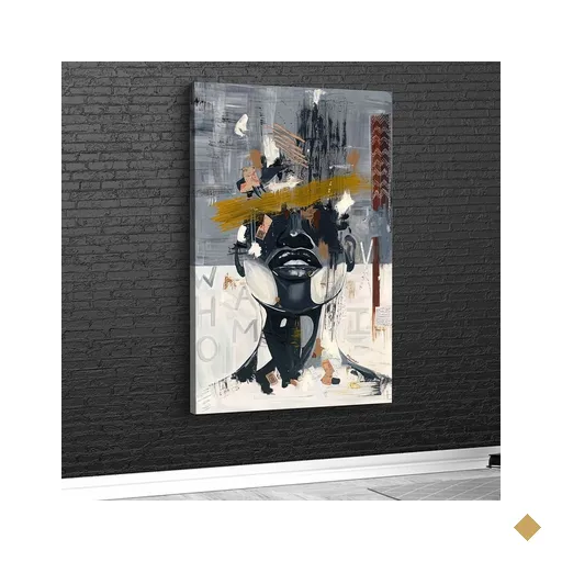 Quadro Quem Sou Mulher Decoração Moderna:60x40 cm/BORDA INFINITA