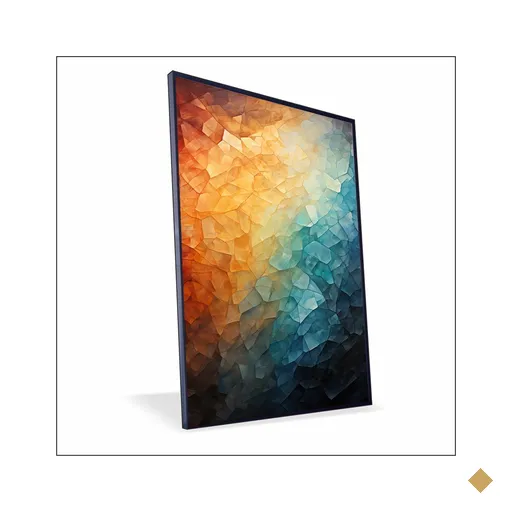 Quadro Pedras Coloridas Vinil sem Vidro