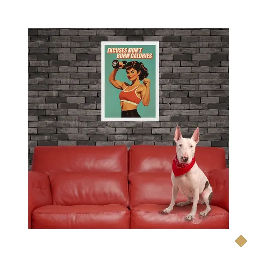 Quadro Motivacional Vintage Mulher Academia 24x18cm - com Vidro:moldura Preta