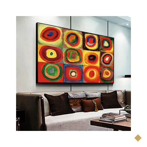 Quadro Wassily Kandinsky Círculos Concêntricos:90x60 cm/BORDA INFINITA