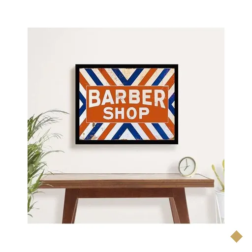 Quadro Decorativo Classic Barber Shop 34x23Cm