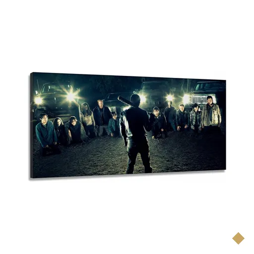 Quadro Decorativo The Walking Dead em Tecido Canvas 130x60 m01
