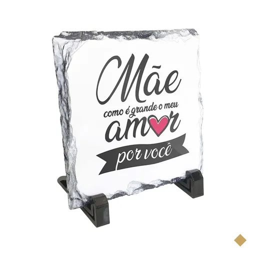 Quadro De Pedra Frase Mãe Como É Grande Meu Amor Por Você