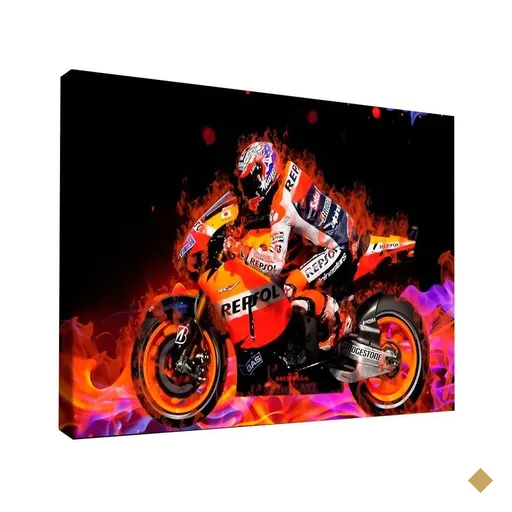 Quadro Acelerando a Ritmo de Fogo -- Br Artes