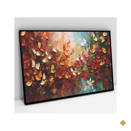 Quadro Decorativo Floral Luxo Primavera em Pinceladas em Tela Canvas Tacolado…