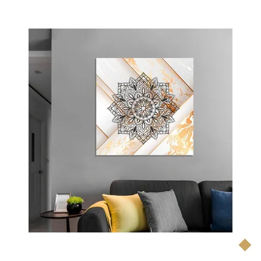 Quadro Abstrato 60X60 Mandala Arte Para Sala Escritórios