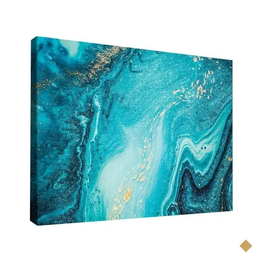 Quadro Abstrato Azul -- Br Artes