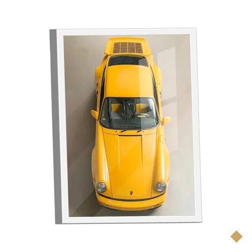 Quadro Porsche 911 Amarelo -- BR ARTES