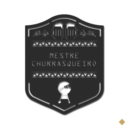Placa Decorativa Mestre Churrasqueiro