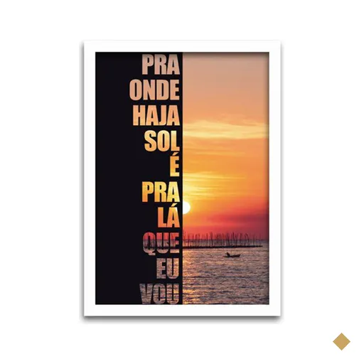 Quadro Decorativo 1 peça 40x60 Por do Sol Arte na Arte