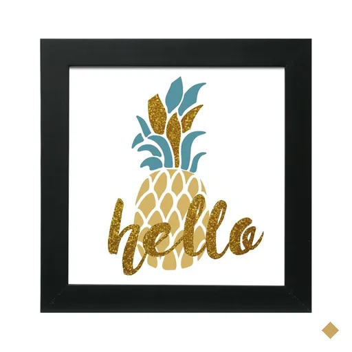 Quadro Kapos com Vidro Hello 30x30cm