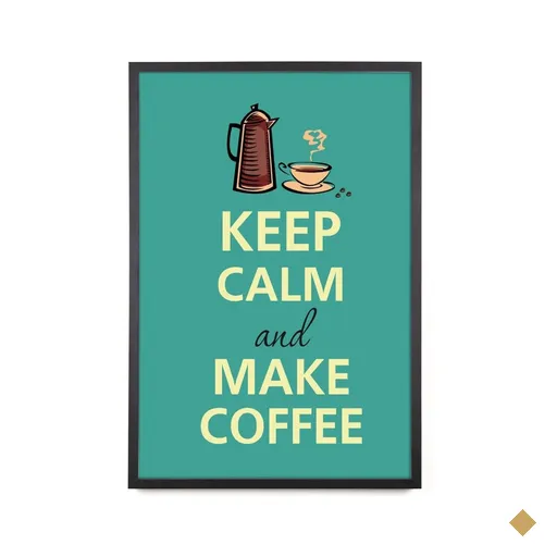 Quadro Make Coffee AFFARI DECOR Caixinha - 20x30cm