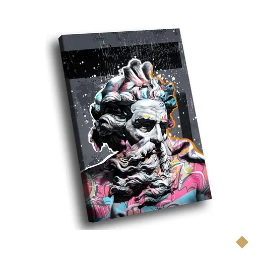 Quadro Poseidon Grafite -- Br Artes