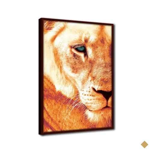 Quadro Decorativo Textura Cx Alta Leoa Cores 1 Pç 40x60  Titulo Leoa Laranja…