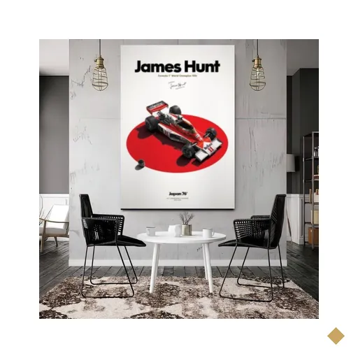 Quadro Decorativo James Hunt:120x80 cm/BORDA INFINITA