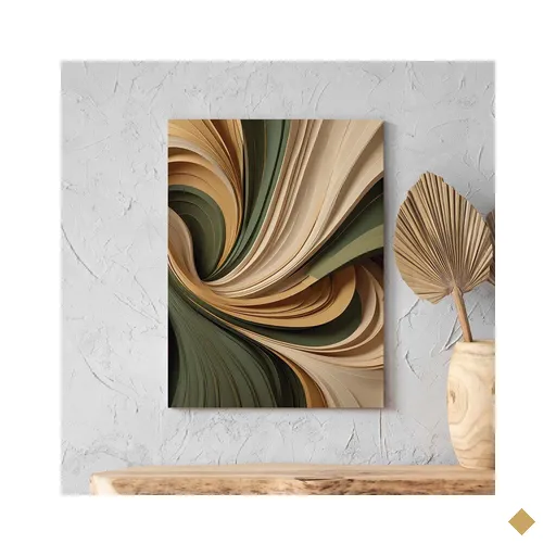 Quadro Decorativo Abstrato Oliva - 180x100 Cm