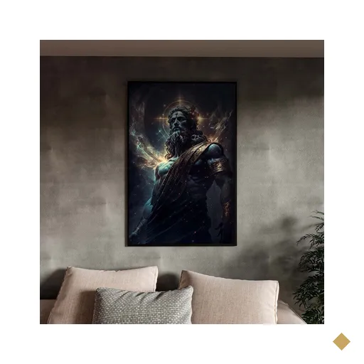 Quadro Decorativo Tela Canvas Conceito Deus do Universo com Moldura Preto -…