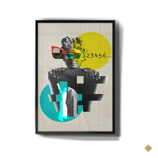 Quadro Decorativo Abstrato Homem Minimalista-24x34Cm