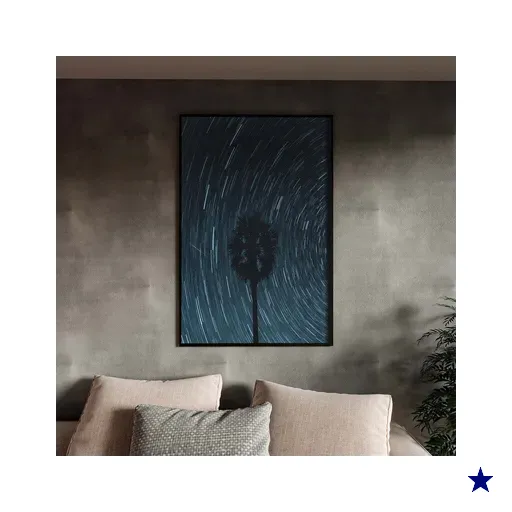 Quadro Decorativo Tela Canvas Paisagem Arvore Espiral com Moldura Preto -…