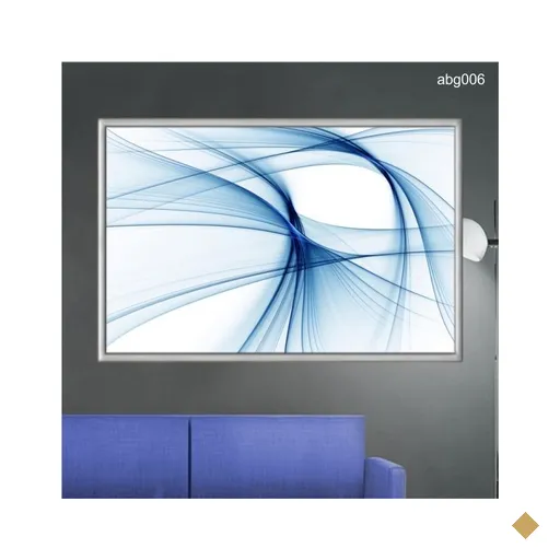 Quadro Decorativo - Abstrato Azul Abg006 Tela Canvas - 60x40cm