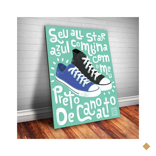 Placa Decorativa Frase de Música 63-30X45Cm