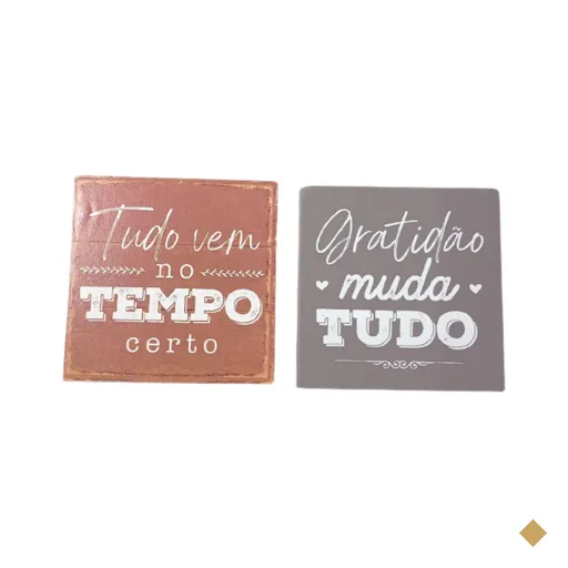 Kit Quadro Decorativo 12x12 de Madeira MDF campineira