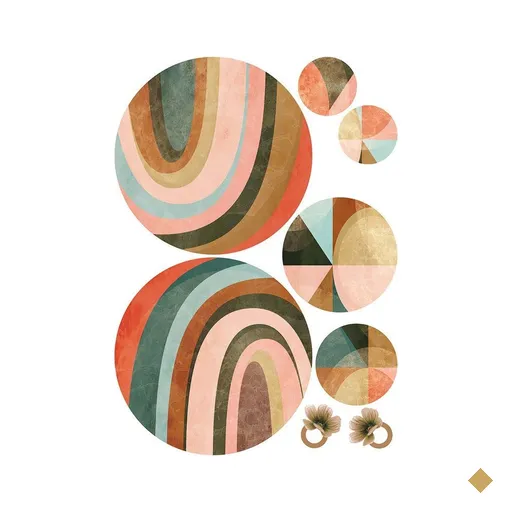 Kit Mesa Posta Completo MDF Abstrato Formas