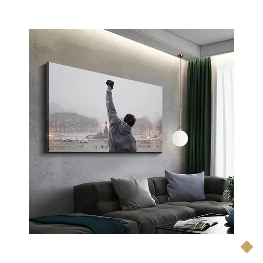 Quadro Motivacional Rocky Balboa:120x80 cm/BORDA INFINITA