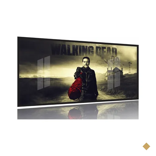 Quadro  The Walking Dead 130x60 Moldura Preta 2x2