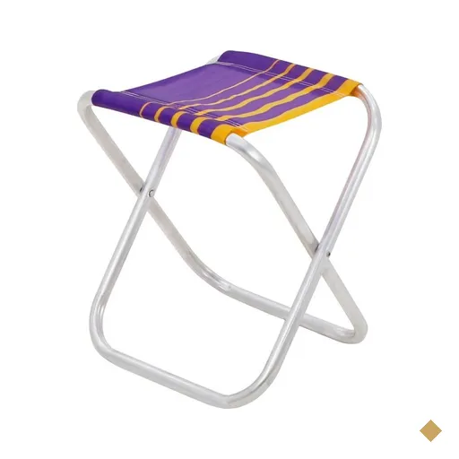 Banqueta de Praia Tramontina Fiji em Alumínio com Assento Roxo e Amarelo