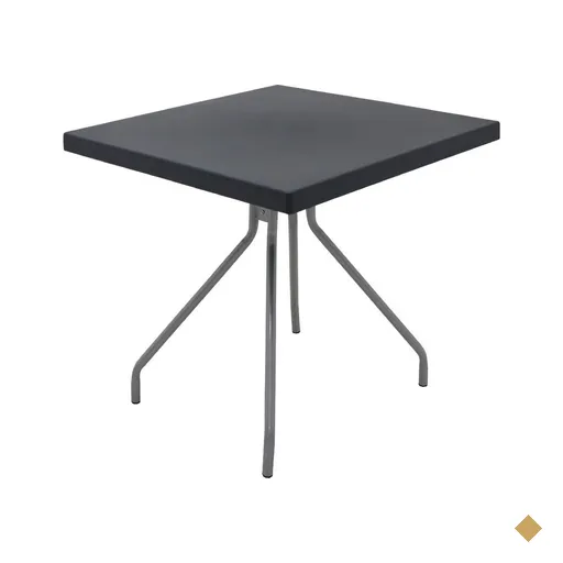 Mesa Quadrada Tramontina Zeta 79 cm em Polipropileno Grafite Pernas em Aço…