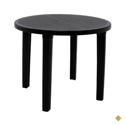 Mesa Tramontina Cassino 90 cm em Polipropileno Preto