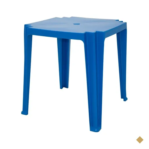 Mesa Tramontina Tambaú 68x68x72 cm em Polipropileno Azul