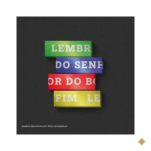 Lembrança Do Senhor Do Bonfim - Quadro Ou Placa 4Pçs 15mm