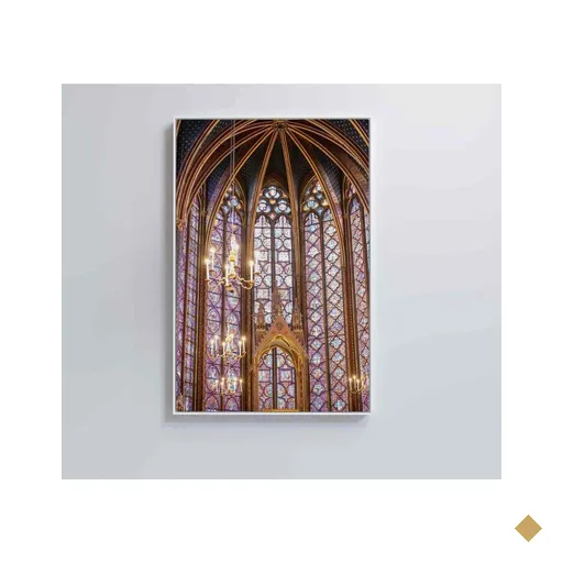 Quadro Arquitetura Vitrais 80x120 Cm Vidro Impresso