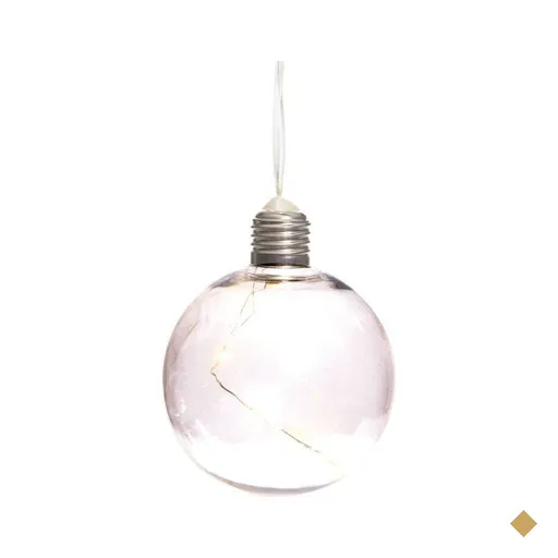 Bola de Natal 8cm para Pendurar Árvore Natal Transp