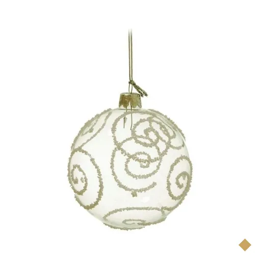 Bolas Arvore de Natal de Vidro Transparente - 4 Unidades 8 Cm